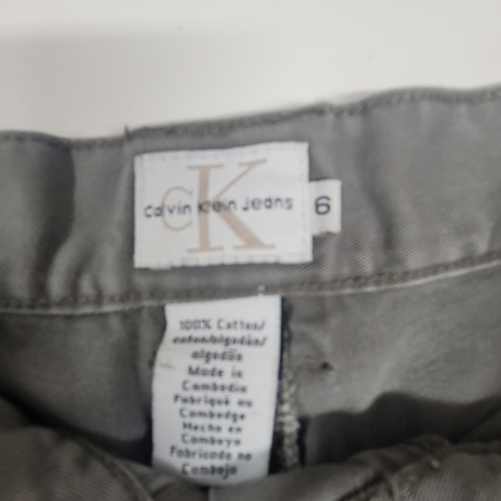 VINTAGE 90s CK Calvin Klein Womens Chino Cargo Shorts Y2K Hiking Walking - Picture 4 of 4